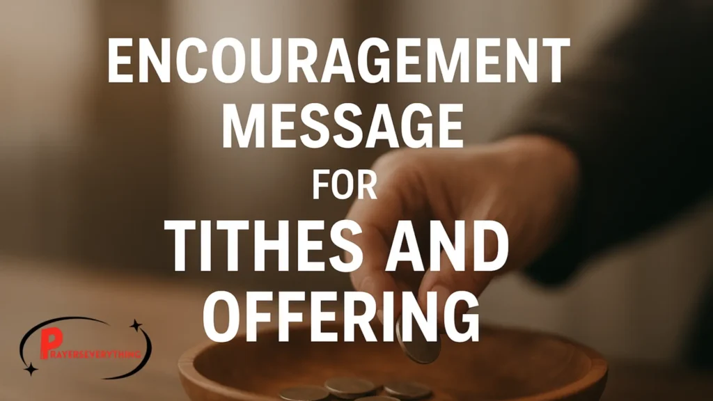 Encouragement Message For Tithes And Offering