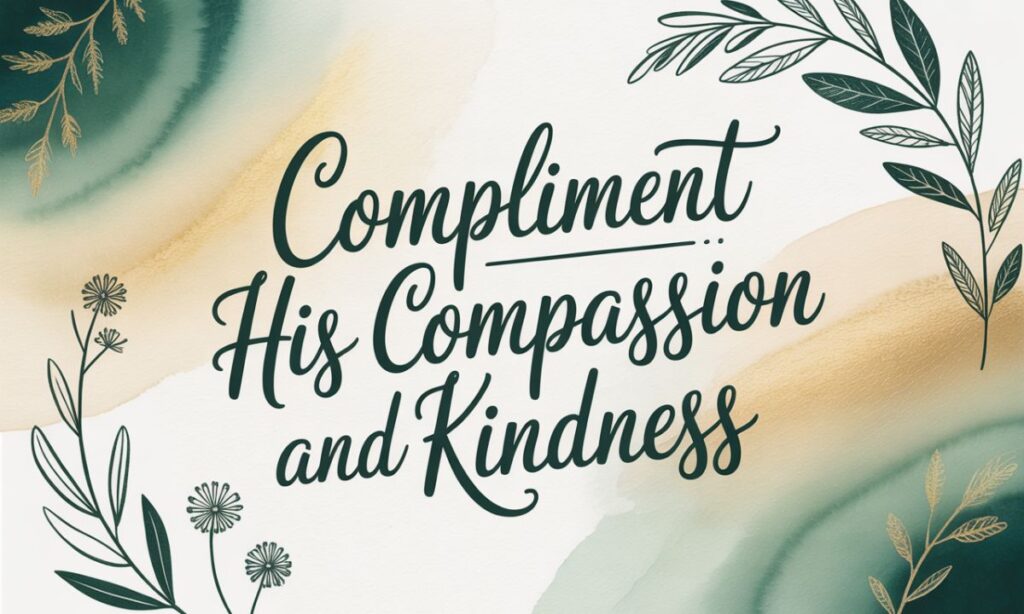 Compliment His Compassion and Kindness