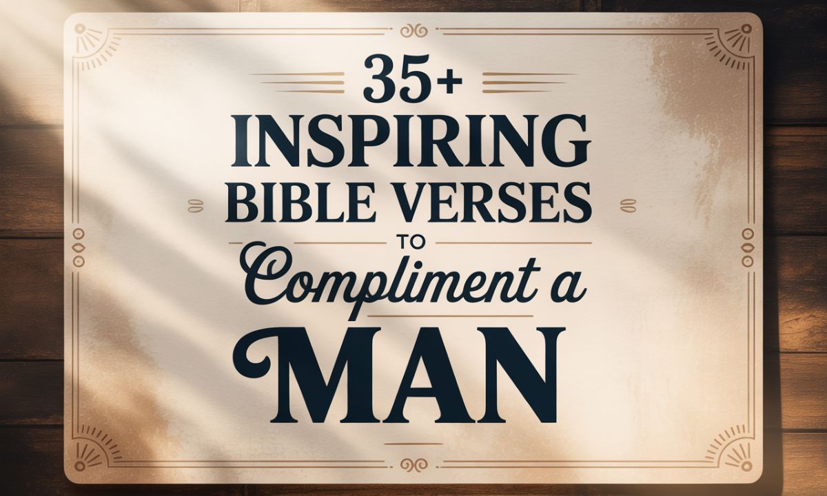 35+ Inspiring Bible Verses To Compliment A Man